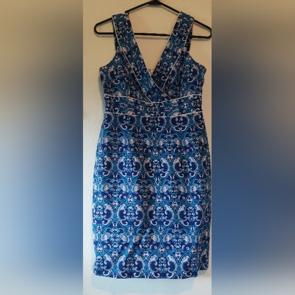 Harold's blue and white Tank  dress
